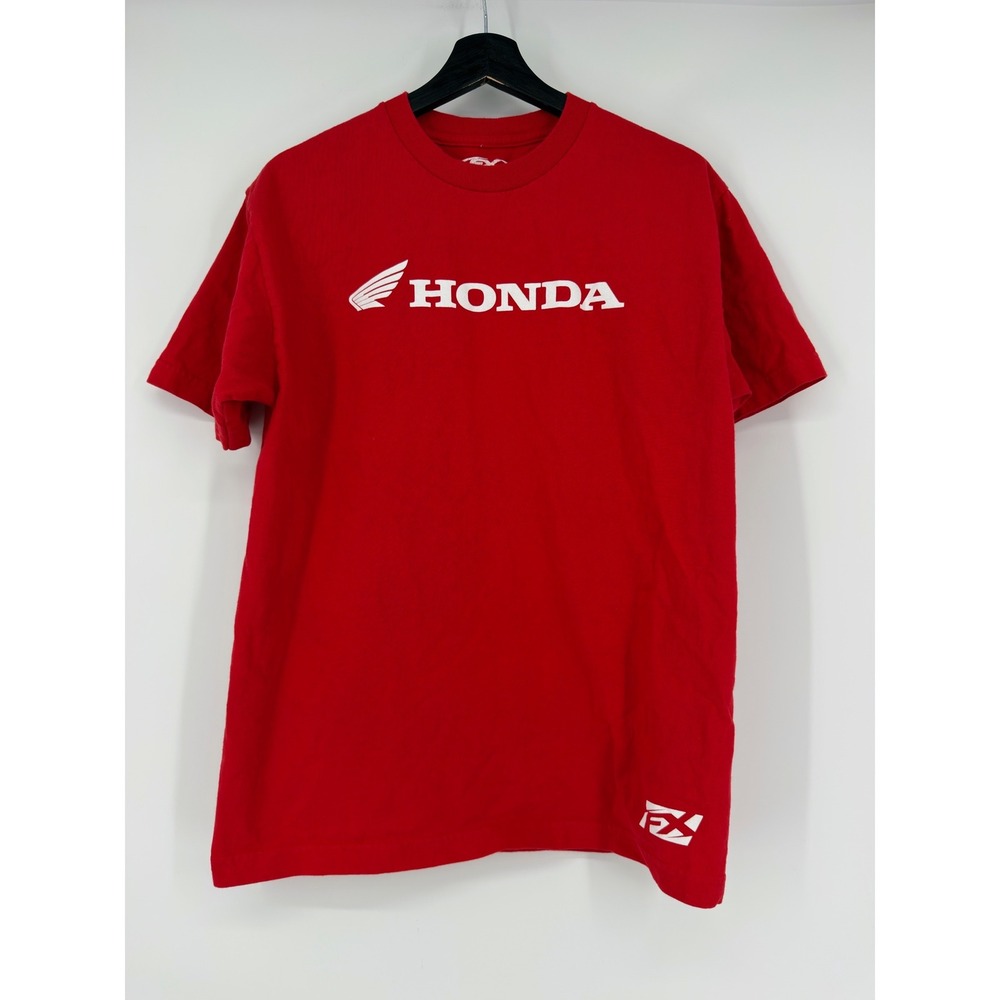 Honda Factory Effex Mens Red Graphic T-Shirt Size Medium Short Sleeve Cotton Tee